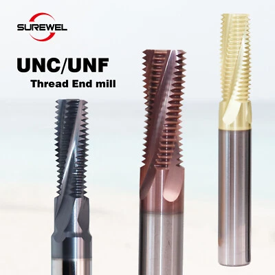 Carbide UNC Thread End Mill Milling Cutter Full tooth CNC Boring Cutter For Tap - Image 1 of 4