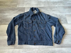 CHAQUETA VAQUERA CON RIBETE SEARS ROEBUCKS PARA HOMBRE 42 VINTAGE AÑOS 60 HECHA EN EE. UU. AZUL - Imagen 1 de 18