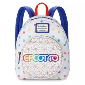 *NEU* Epcot 40th Anniversary Raumschiff Erde Rucksack Tasche Loungefly Disney 2022 - Bild 1 von 2
