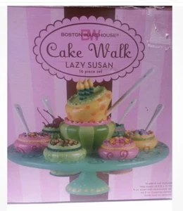 2008 Boston Warehouse Cake Walk Lazy Susan  - Picture 1 of 15