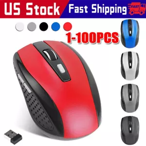 Wireless Optical Mouse Mice 2.4GHz USB Receiver For Laptop PC Computer DPI lot - Picture 1 of 12