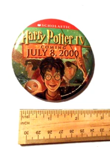 Harry Potter IV 3" Durchmesser Werbe-PinBack-Knopf Juli 2000 Scholastic OOP - Bild 1 von 5