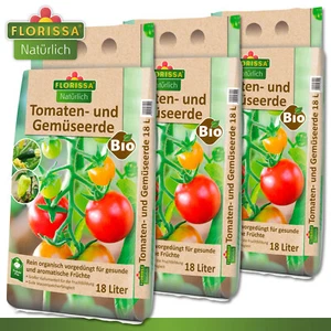 Florissa 3 x 18 L Tomates - Et Gemüseerde Torffreies Spezialsubstrat Bio - Photo 1/1