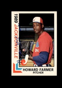 Howard Farmer 1989 Best Jacksonville Expos authentic autographed card