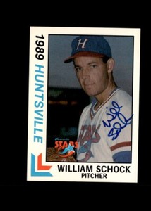 Wlliam Schock 1989 Best Huntsville Stars authentic autographed card