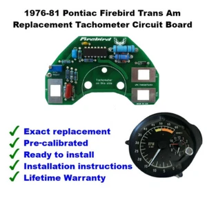 Firebird Tachometer Circuit Board. 1976-81 Firebird V8, 6000RPM tach - Picture 1 of 2