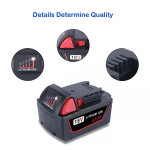 6.5Ah 18V Replace Battery for Milwaukee Tool 48-11-1840 High Output Lithium-Ion - Picture 1 of 9