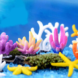 Artificial Coral Aquarium Ornament Resin Reef Plants Aquascape Decoration Gifts