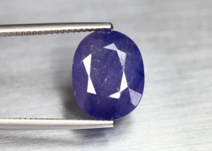 10.166 Cts CERTIFIED 100 % Natural Violet Blue Sapphire Faceted - Picture 1 of 2