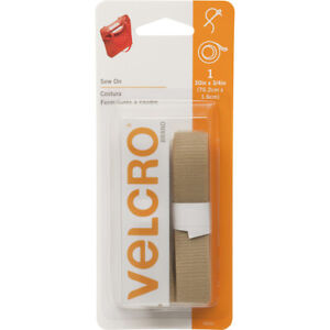 VELCRO(R) Brand Sew-On Tape 3/4"X30"-Beige, 90031