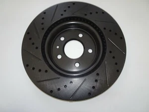 Dynamic Friction 633-54094R Drilled & Slotted Brake Rotor Black Zinc - Foto 1 di 7