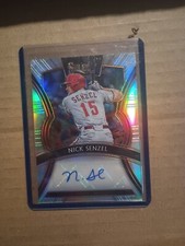 2020 Panini Select Signatures Silver Prizm /75 Nick Senzel #S-NS Auto