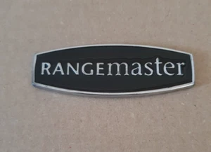 P3853 Rangemaster Metall/Emaille SILBER & SCHWARZ Aufkleber Abzeichen für Herd, Backofen - Bild 1 von 4