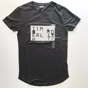 Timberland Men's Short Sleeve Graphic Print Curved Hem Summer T-Shirt Cotton Tee - Picture 1 of 25