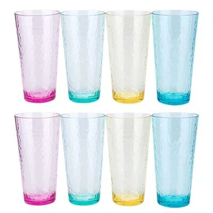 26ounce Acrylic Highball Glasses Plastic Tumbler Larger Drinking Glasses Set Of - Picture 1 of 4