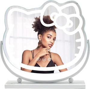 Impressions Vanity Hello Kitty Kawaii Desk Mirror with Lights and Adjustable Til - Picture 1 of 9