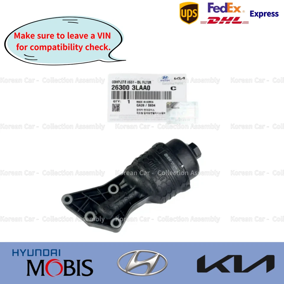 Filtro de aceite genuino 263003LAA0 para Hyundai Genesis G80 Cadenza Sedona Sorento Foto 1 de 4