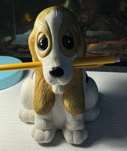Vintage Kitsch Keramik Beagle Notizbuch Stiftehalter - House Of Lloyd RAR! - Bild 1 von 4