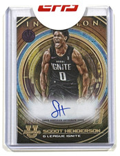 2023 BOWMAN UNIVERSITY INCEPTION AUTO SCOOT HENDERSON SIGNED ROOKIE CARD RC /50
