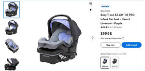 Ez-Lift 35 PRO Infant Car Seat Desert Lavender NIB