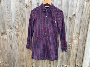 WOMENS CARHARTT RED FLANNEL HAZEN SHIRT DRESS BUTTON TOP CHECK UK 8 SMALL ZZ - Picture 1 of 10