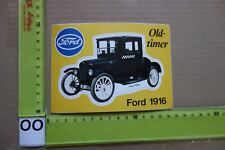 Alter Aufkleber Automarke Oldtimer FORD 1916