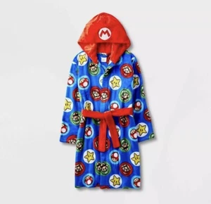 Boys Robe Super Mario Bros Size10/12 Pajamas Swimsuit Cover Up Bathrobe Girl NWT - Picture 1 of 1