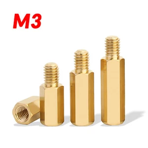 Male-Female M3 Spacer Thread Pillar Hexagonal Brass PCB PC Studs Standoff Hex - Picture 1 of 61