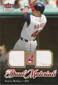 Travis Hafner 2007 Fleer Ultra Dual Materials 51/75 #DM-TH Cleveland Indians - Picture 1 of 2