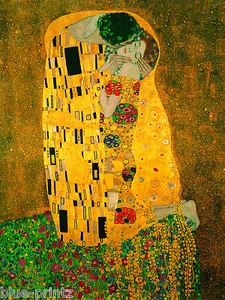 100cm gustav klimt the kiss canvas print painting art vintage Artwork - Picture 1 of 9