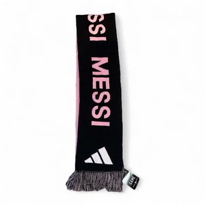 NWT adidas Lionel Messi Inter Miami Football Club Pink Black Soccer Scarf - Picture 1 of 4