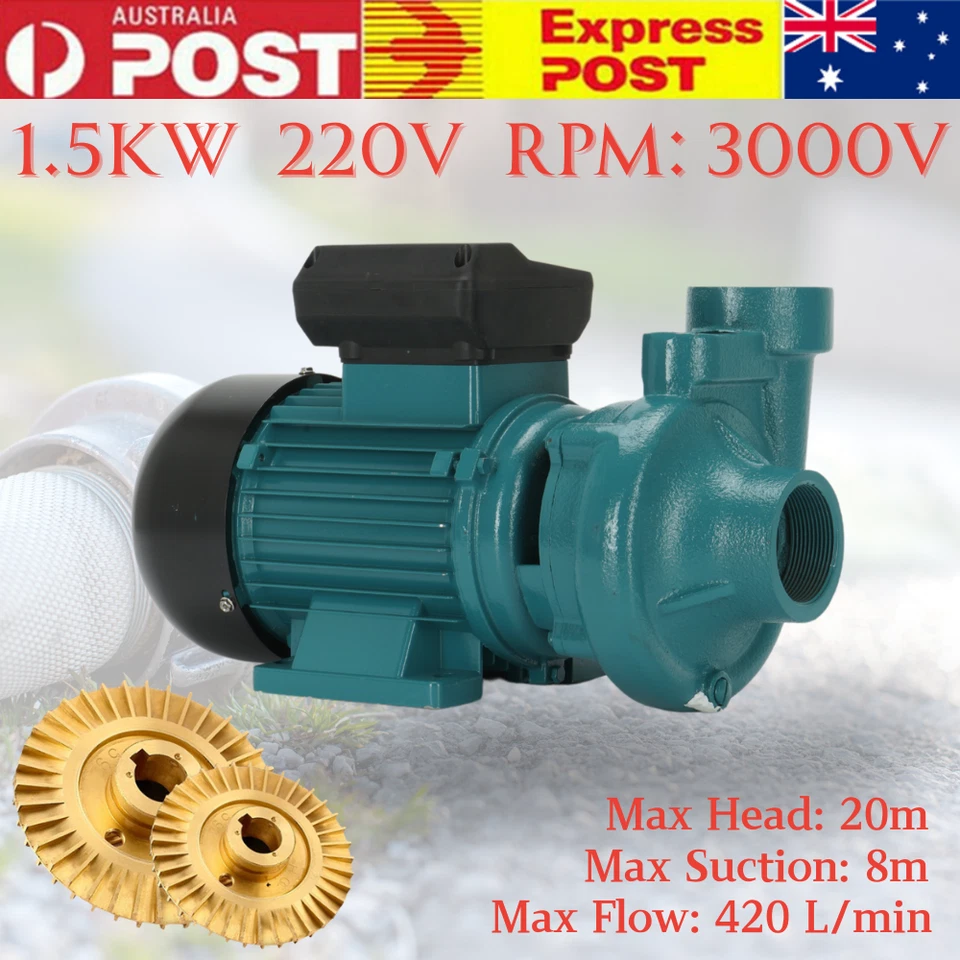 420L/min High Flow Centrifugal Water Transfer Pump 2HP 220V for Agricultural Use - image 1 of 4