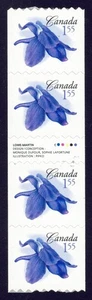 Canadá sc#2197i The Little Larkspur, tira de canal de 4, fósforo lavado, como nuevo-NH - Imagen 1 de 2