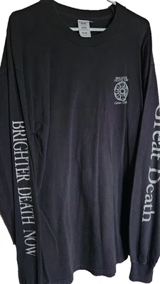 VTG 1990s BRIGHTER DEATH NOW COLD MEAT INDUSTRIAL XL SIC USA LONG SLEEVE T-SHIRT - Image 1 of 4