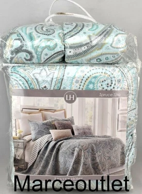 Juego de edredón y fundas de almohada reversibles Levtex Home Spruce Spa COMPLETO/QUEEN Foto 1 de 4