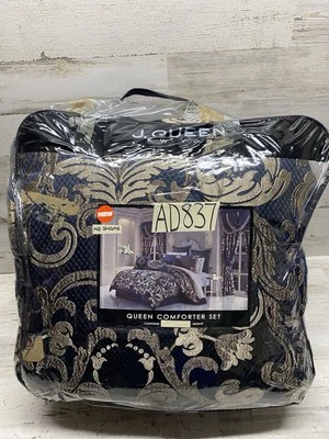 Conjunto de 2 peças de edredom e saia queen J Queen Caruso novo - Imagem 1 de 4