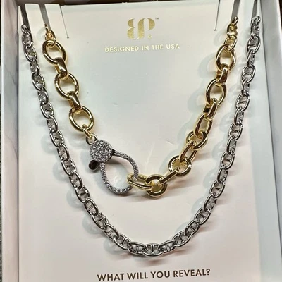 Bomb Party NK44065 VERSÁTIL PRINCESA 25 CAPAS DE LUJO COLLARES PLACA DORADA PLATA Foto 1 de 2