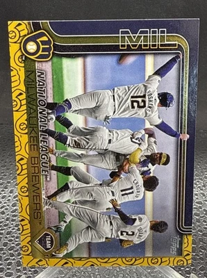 2025 Topps Series 2 Milwaukee Brewers Team Card Team Logo Border #396 SP - Image 1 of 2
