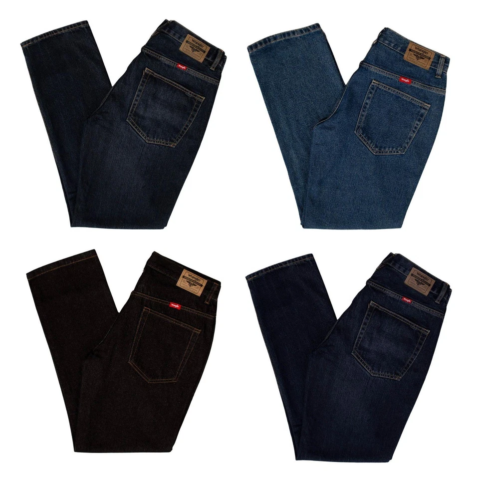 Wrangler Mens Straight Leg Regular Fit Jeans