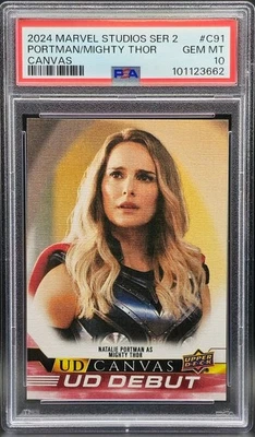 Natalie Portman as Mighty Thor 2024 Marvel Studios Series 2 UD Canvas PSA 10 - Image 1 of 2