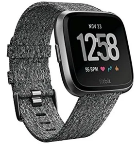 Fitbit Versa Special Edition Smart Watch, Charcoal Woven, One Size - Picture 1 of 5