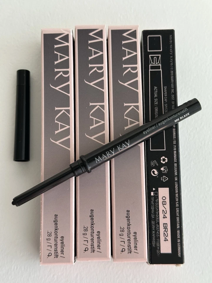LOTE de 4 delineadores de ojos Mary Kay NEGRO. Exp. 08/2024. Nuevo. Foto 1 de 1