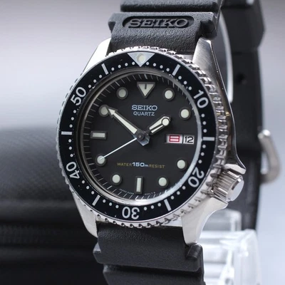 [ Near MINT ] Vintage SEIKO Diver 6458-6000 QZ Men's Watch NEW Battery & Strap - Image 1 of 4