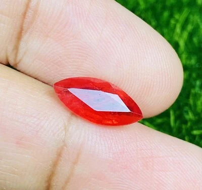 Preciosa piedra preciosa suelta Songea climatizada berilio zafiro naranja natural de 2,04 quilates Foto 1 de 4