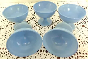 Tazze da Dessert Hazel Atlas Moderntone Platonite Blu Pastello - Piatti Sherbet (5) - Foto 1 di 4