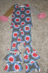 Matilda Jane Girl's Two Piece Paint By Numbers Moon Mist Matching Outfit Size 6 - Picture 1 of 4