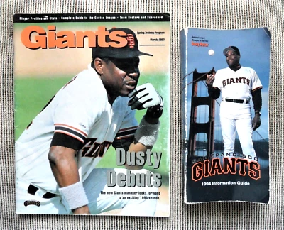 orig. 1994 San Francisco Giants **MEDIA GUIDE + 1993 SPRING TRAINING PROGRAM** - Image 1 of 2