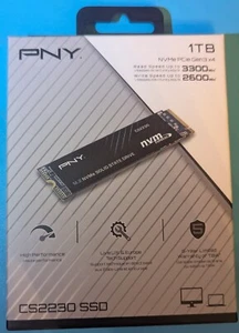 PNY CS2230 1TB M.2 NVMe SSD Upgrade PCIe Gen3 High Speed Storage Drive - Afbeelding 1 van 2