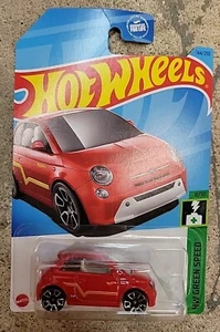 Hot Wheels 2023 Fiat 500e HW Green Speed 8/10 Red - Picture 1 of 4