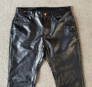 MNML Men's Big & Tall Vegan Faux Leather Pants - Size 38 x 36 - Picture 1 of 5